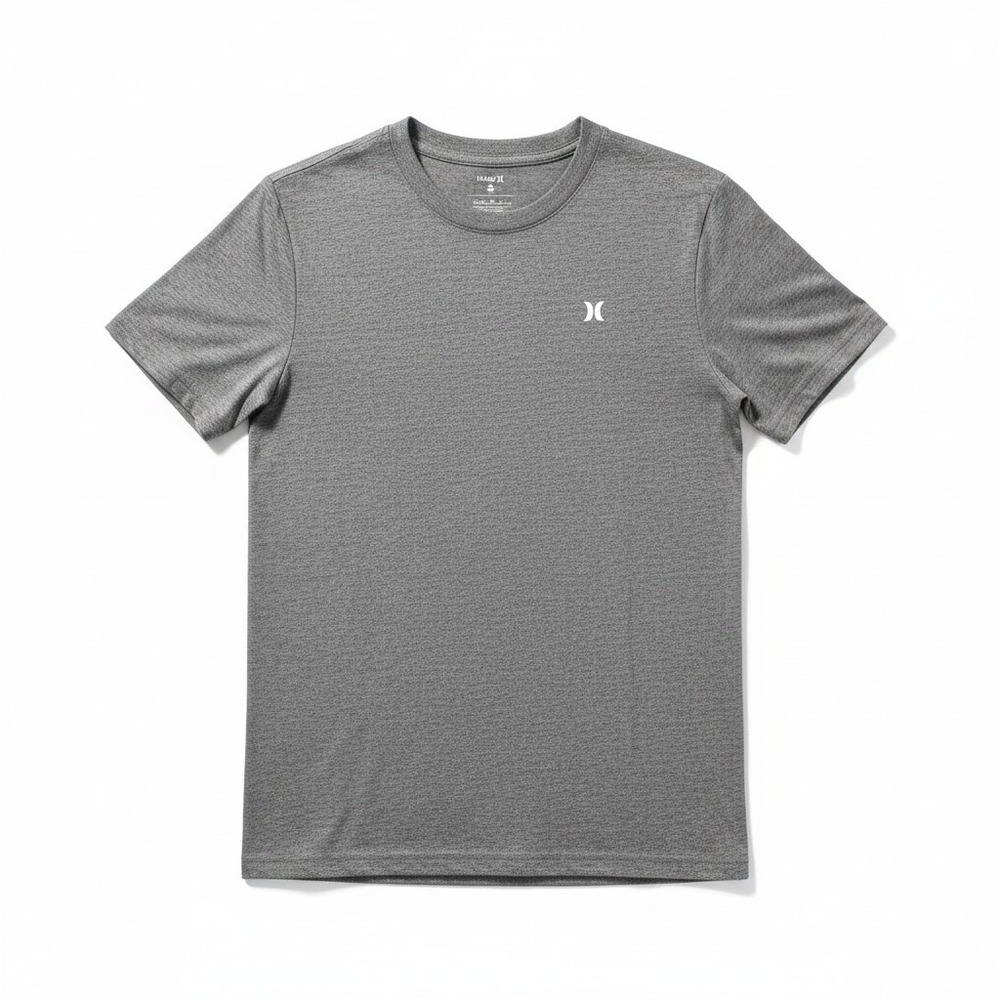 Hurley Dri-FIT Solar Mens Small Short Sleeve Heather Grey Performance Tee Surf